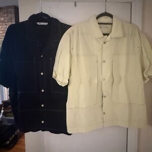 Men's Black and light neon Short Sleeve shirts